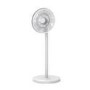 electriQ 12 Inch Quiet Low Energy DC Oscillating Pedestal Fan - White