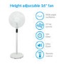 electriQ 16 Inch  Low  Energy  Quiet DC Pedestal Floor and Table Fan  with Remote Control Timer and  Oscillation Functions
