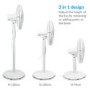 electriQ 16 Inch  Low  Energy  Quiet DC Pedestal Floor and Table Fan  with Remote Control Timer and  Oscillation Functions