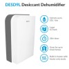 GRADE A2 - electriQ 10L Fast Dry Desiccant Dehumidifier and Heater with HEPA Air Purifier for 2-6  bed  homes