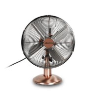 electriQ 12 Inch  Copper Desk Fan with Oscillating Function and Steady Base