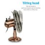 electriQ 12 Inch  Copper Desk Fan with Oscillating Function and Steady Base