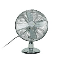 GRADE A2 - electriQ 12 Inch Chrome Desk Fan With Oscillating Function