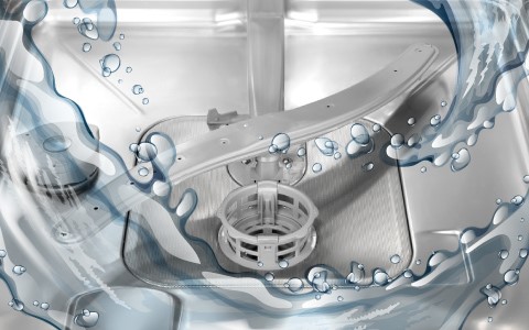 Self cleaning dishwasher.