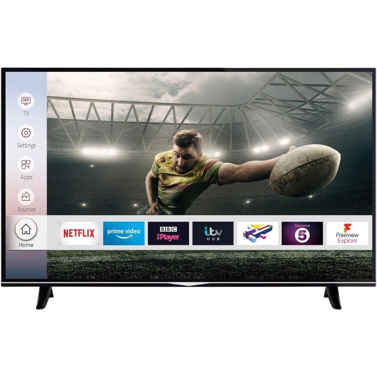 electriQ 49" 4K Ultra HD Smart HDR LED TV with Dolby Vision and Freeview Play