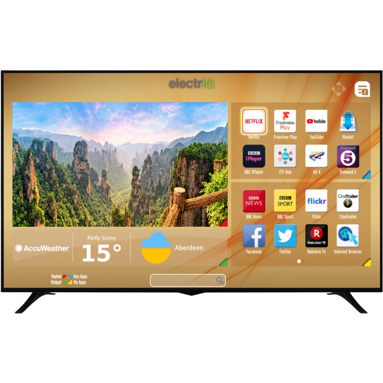 Ex Display - electriQ 75" 4K Ultra HD Dolby Vision HDR LED Smart TV with Freeview HD and Freeview Play