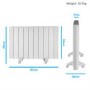 GRADE A2 - electriQ 2000W Wall Mountable Low Energy Smart WiFi Alexa Aluminium Designer Radiator - Bathroom Safe IP24