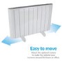 GRADE A2 - electriQ 2000W Wall Mountable Low Energy Smart WiFi Alexa Aluminium Designer Radiator - Bathroom Safe IP24