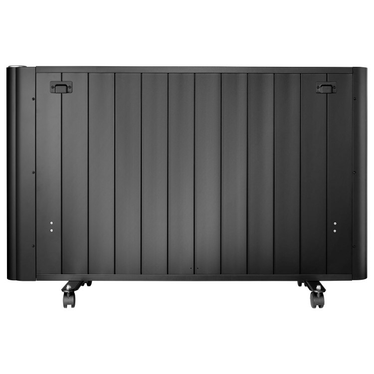 electriQ 2000W Smart Electric Designer Aluminium Panel Heater With LED Display - Wall Mountable - Black
