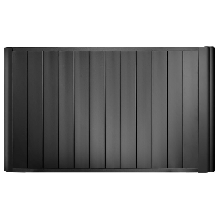 electriQ 2000W Smart Electric Designer Aluminium Panel Heater With LED Display - Wall Mountable - Black