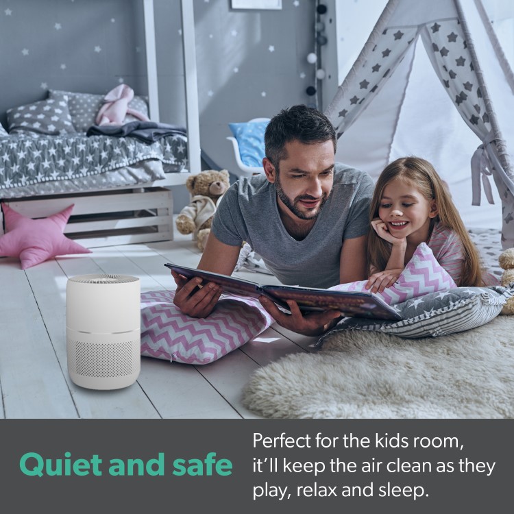 GRADE A2 - electriQ 360 Degree Air Purifier Smart WiFi Alexa with Air Quality Sensor and HEPA Carbon filters-  for rooms up to 40 sqm