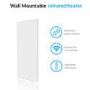 GRADE A2 - electriQ Low Energy 700w Infrared Wall Mounted Frameless Panel Heater with Smart WiFi Alexa - Ultra-slim and Ultra-light