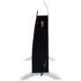 GRADE A1 - electriQ 2000W Smart Curved Designer Glass Panel Heater - Wall Mountable & Bathroom Safe - Black