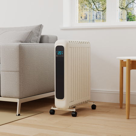 electriQ 2400W Smart WiFi Oil Free Portable Radiator with Thermostat ...