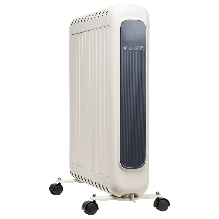 GRADE A2 - electriQ 2400W Smart Oil-Free Electric Portable Radiator With LED Display - White