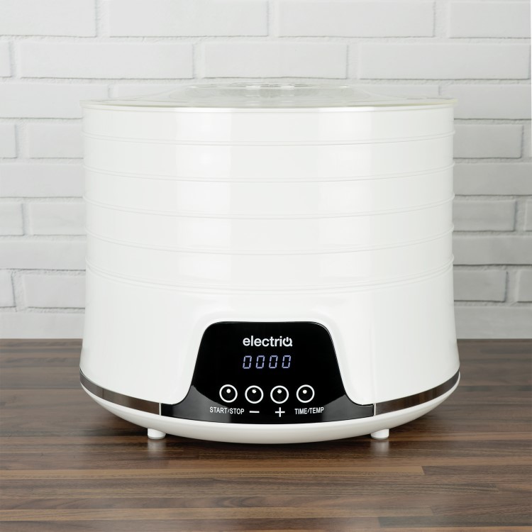 electriQ Digital Insulated Food Dehydrator & Dryer with 5 Shelves and 48 Hour Timer