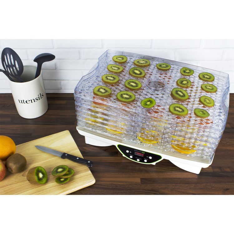 Refurbished electriQ EDFD06 Digital Food Dehydrator with Temperature Control and Timer