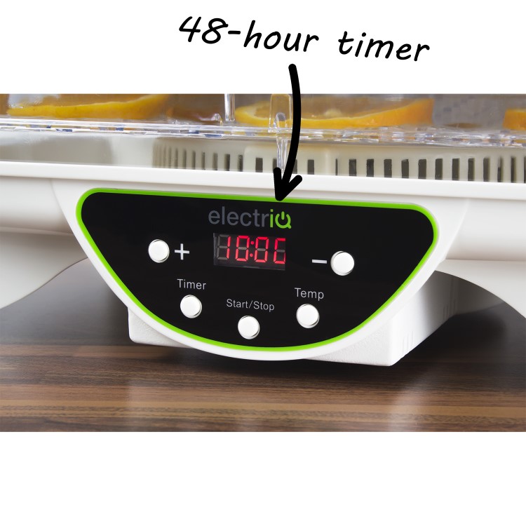 Refurbished electriQ EDFD06 Digital Food Dehydrator with Temperature Control and Timer