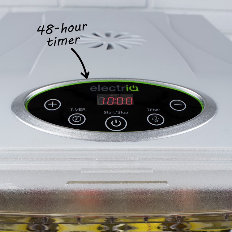 Refurbished electriQ Pro Digital Food Dehydrator with 6 Shelves and 48 Hour Timer