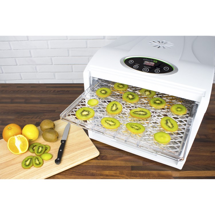Refurbished electriQ Pro Digital Food Dehydrator with 6 Shelves and 48 Hour Timer