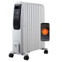 EDR-TRD1025W electriQ 2500W Smart Oil Filled Radiator with Thermostat and Weekly Timer - White