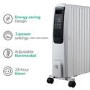 GRADE A3 - electriQ 2500W Smart Oil Filled Radiator with Thermostat and Weekly Timer - White