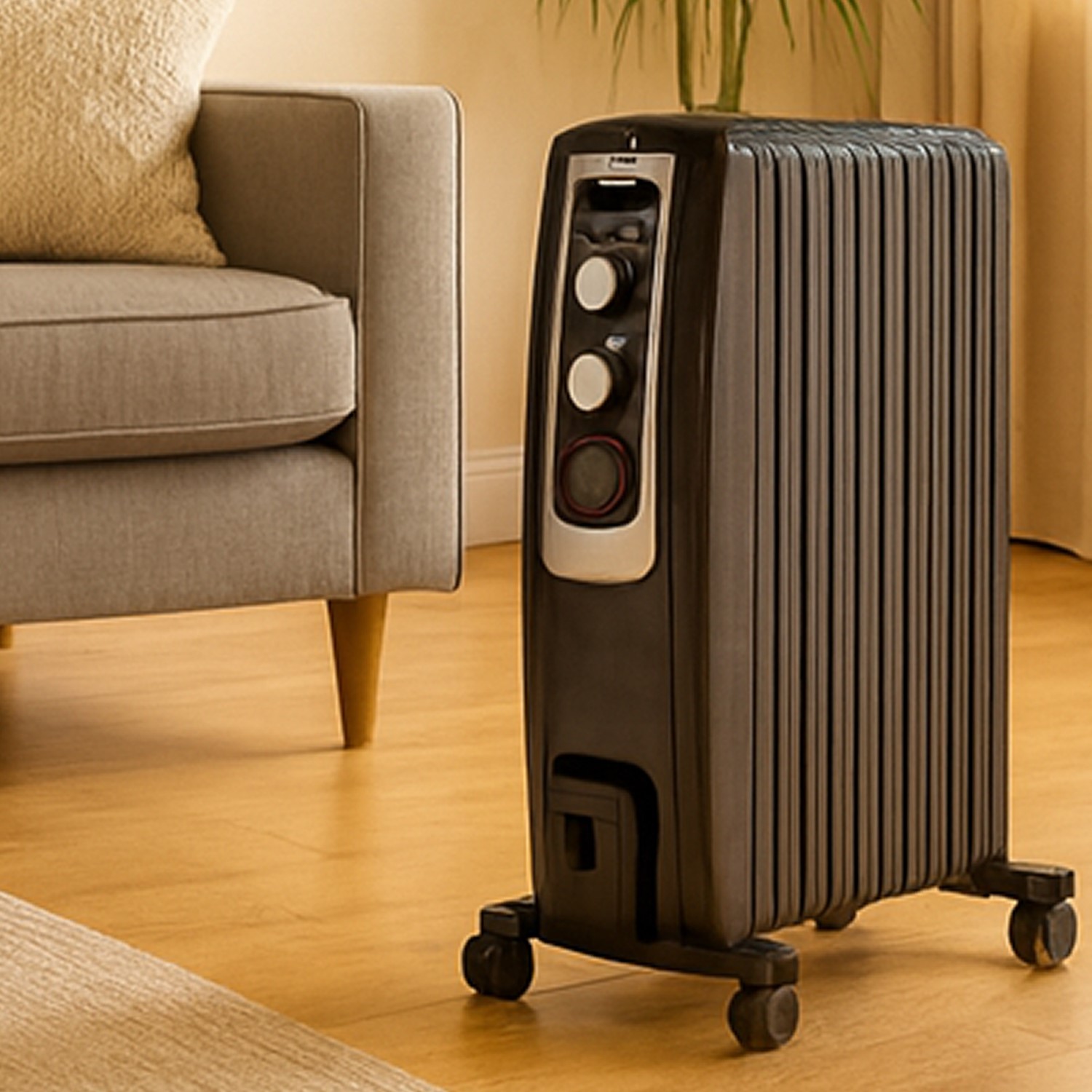 electriQ 2000W Oil Filled Radiator with Thermostat and 24 hr Timer ...