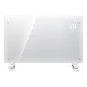 A2/EGH25AW Refurbished electriQ 2500W Smart Designer Glass Panel Convection Heater - Wall Mountable & Bathroom Safe - White