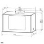 electriQ 52cm Glass Canopy Cooker Hood - White