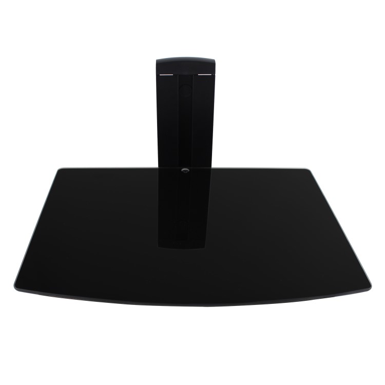 electriQ - Wall Mounted Glass Shelf - For PVR's Games Consoles & Blu-ray Players