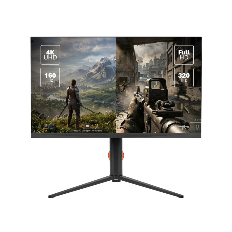 electriQ 27" Fast IPS Dual Mode 4K UHD 160Hz Full HD 320Hz 0.5ms Gaming Monitor