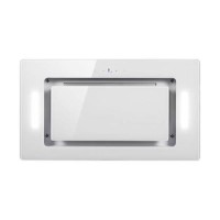 GRADE A1 - electriQ 52cm White Glass Canopy Cooker Hood - 5 Year warranty
