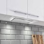 electriQ 52cm Glass Canopy Cooker Hood - White