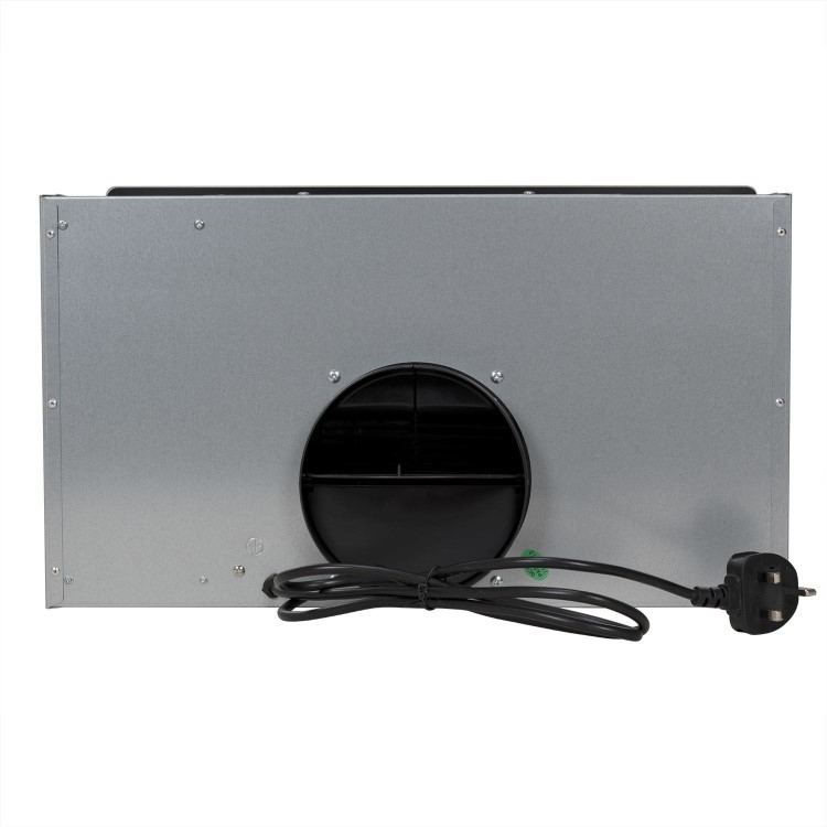 GRADE A1 - electriQ 52cm White Glass Canopy Cooker Hood - 5 Year warranty