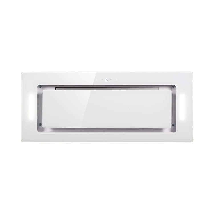 Refurbished electriQ EIQ72GWCAN 72cm Glass Canopy Cooker Hood White