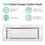 Refurbished electriQ EIQ72GWCAN 72cm Glass Canopy Cooker Hood White