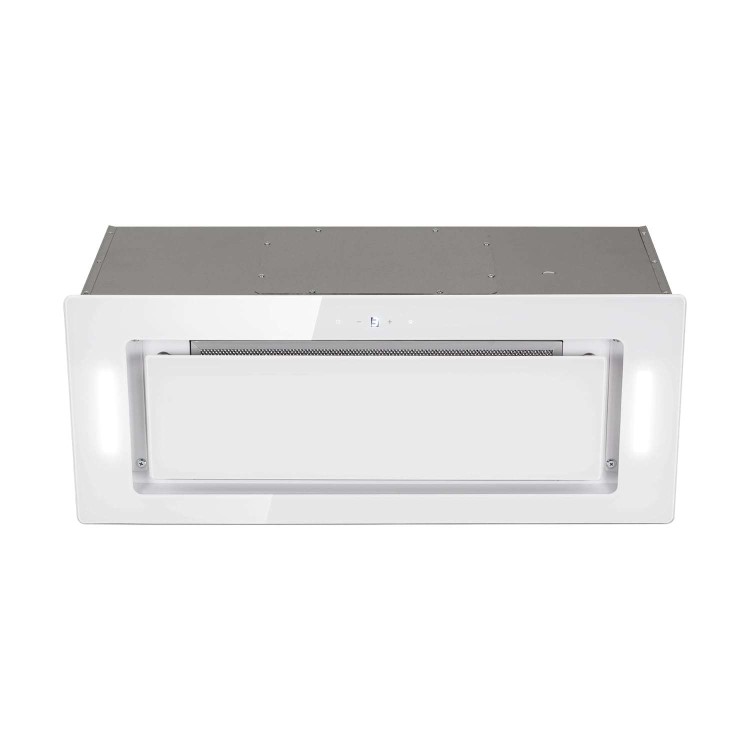 Refurbished electriQ EIQ72GWCAN 72cm Glass Canopy Cooker Hood White