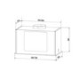 Refurbished electriQ EIQ72GWCAN 72cm Glass Canopy Cooker Hood White