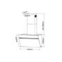 electriQ 90cm Angled Cooker Hood - Black