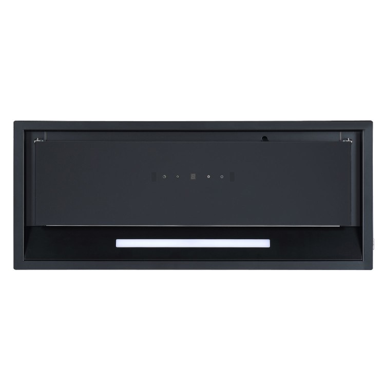 electriQ 90cm Canopy Cooker Hood with Visor - Black