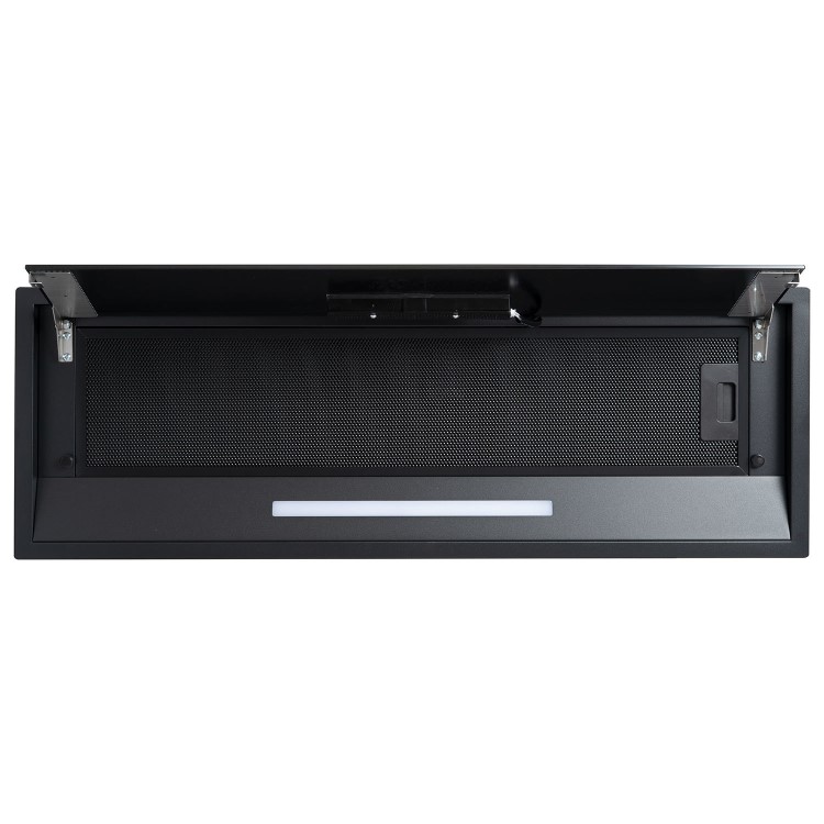 electriQ 90cm Canopy Cooker Hood with Visor - Black