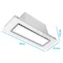 electriQ 90cm Glass Canopy Cooker Hood - White