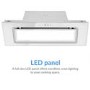 electriQ 90cm Glass Canopy Cooker Hood - White