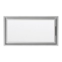 EIQ90CHBL electriQ 90cm Ceiling Cooker Hood with LED Panel - White & Stainless Steel