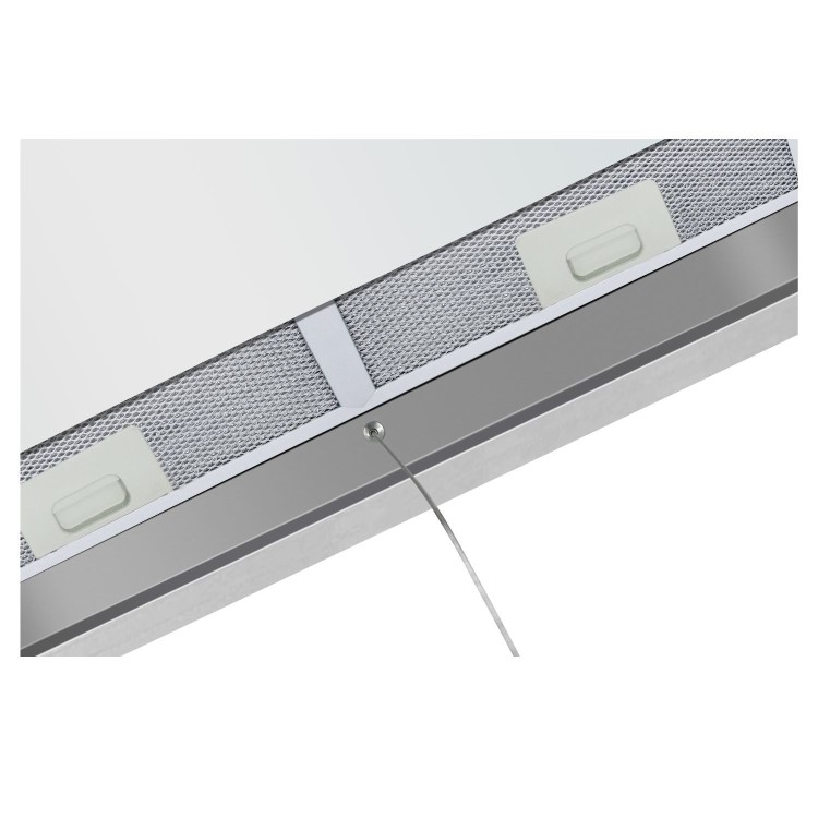 electriQ 90cm Ceiling Cooker Hood with ring light - Stainless Steel