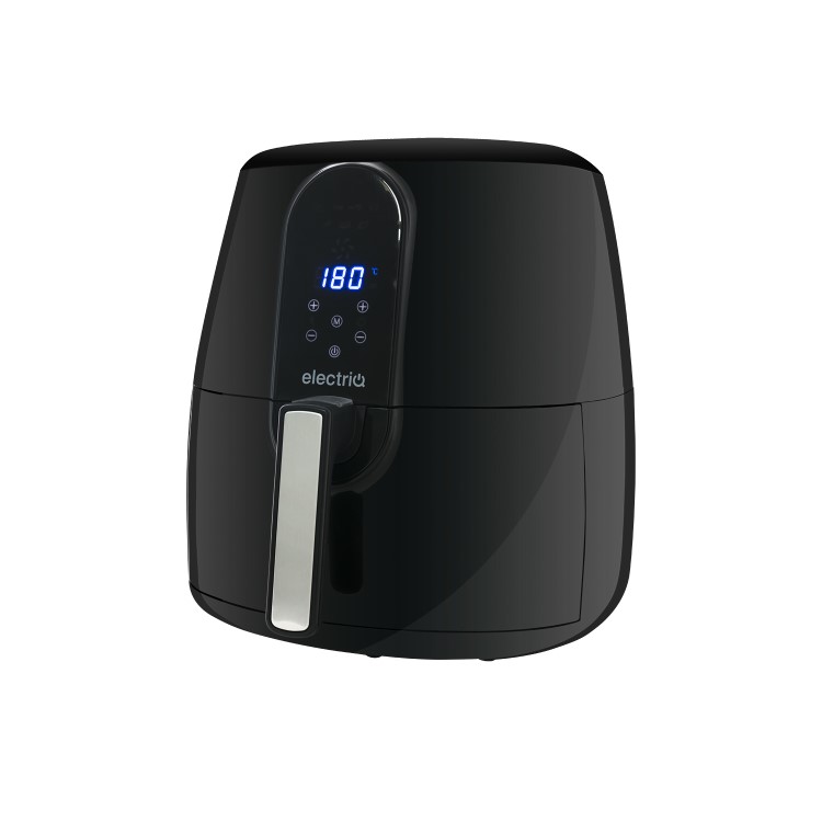 GRADE A1 - electriQ Digital Health Air Fryer XXL 5.2L 1800W with Digital Controls and Divider