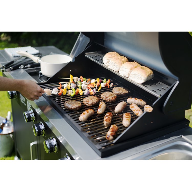 The Texas Outdoor Elite 4 Burner Gas BBQ Kitchen in Black
