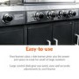 The Texas Outdoor Elite 4 Burner Gas BBQ Kitchen in Black