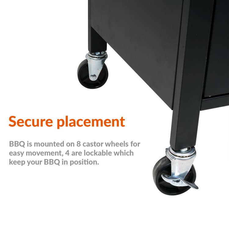 The Texas Outdoor Elite 4 Burner Gas BBQ Kitchen in Black