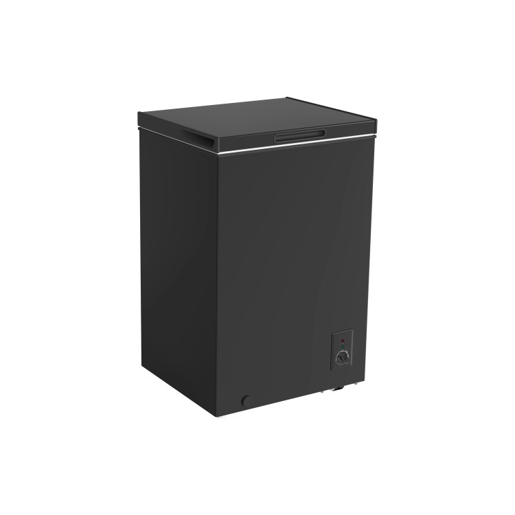 electriQ 99 Litre Chest Freezer With Outbuilding Use - Black